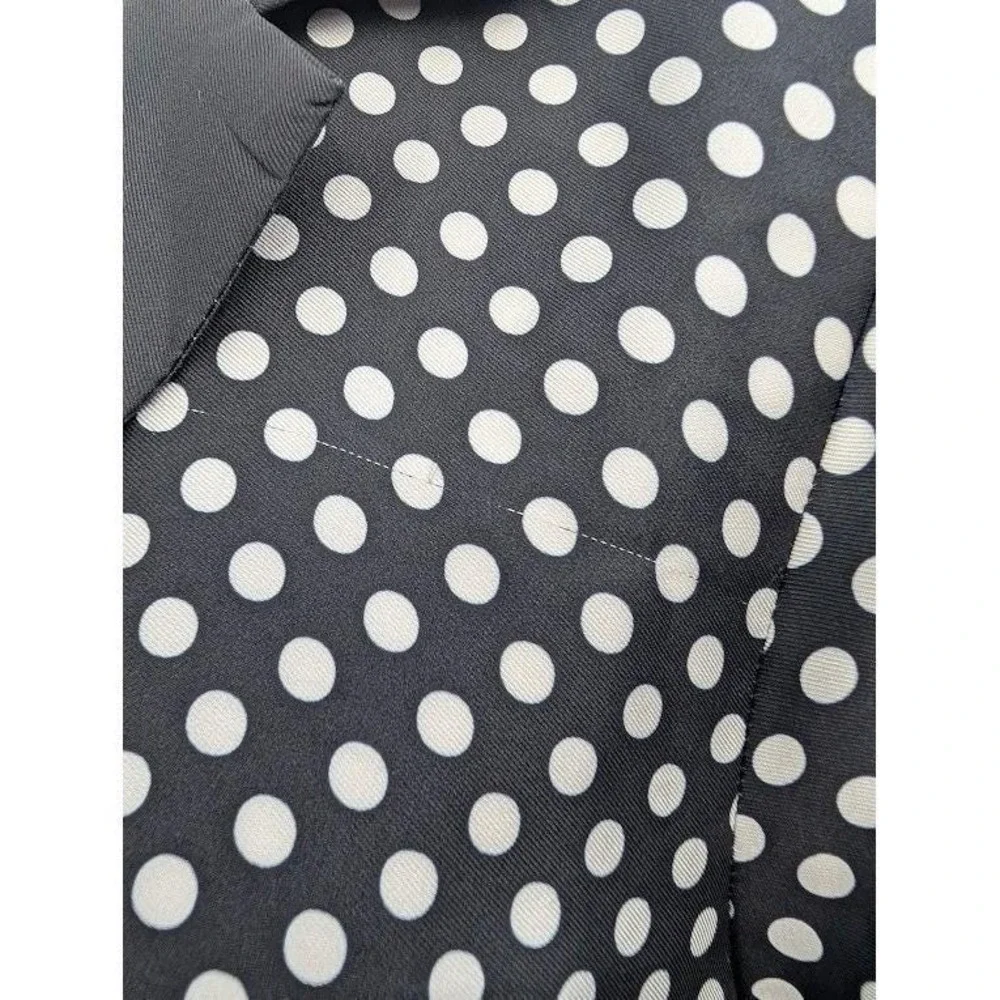J. Crew Marie Marot Black White Polka‎ Dot Pajama Top Blouse Button Up S